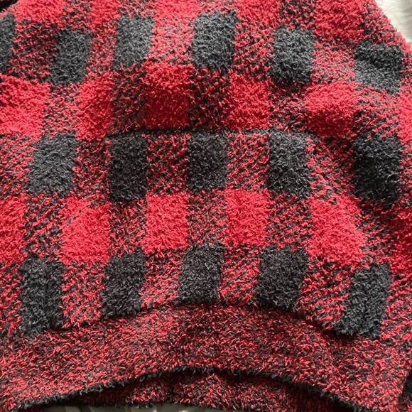 NWT Skims Soft Cozy Knit Unisex Hoodie Brick Buffalo Check Discontinued S/M - Picture 5 of 5